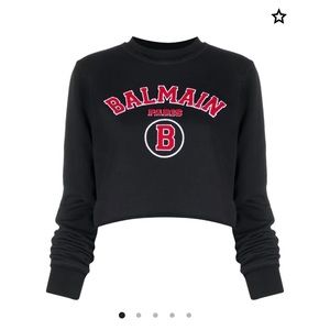 Balmain contrast logo sweatshirt